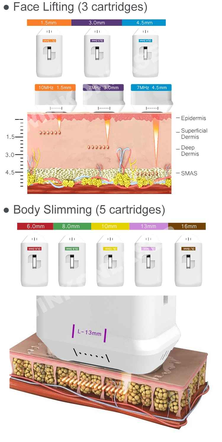 5D Hifu Korea Focused Ultrasound Vaginal Tightening Face Lift Body Slimming Beauty Machine
