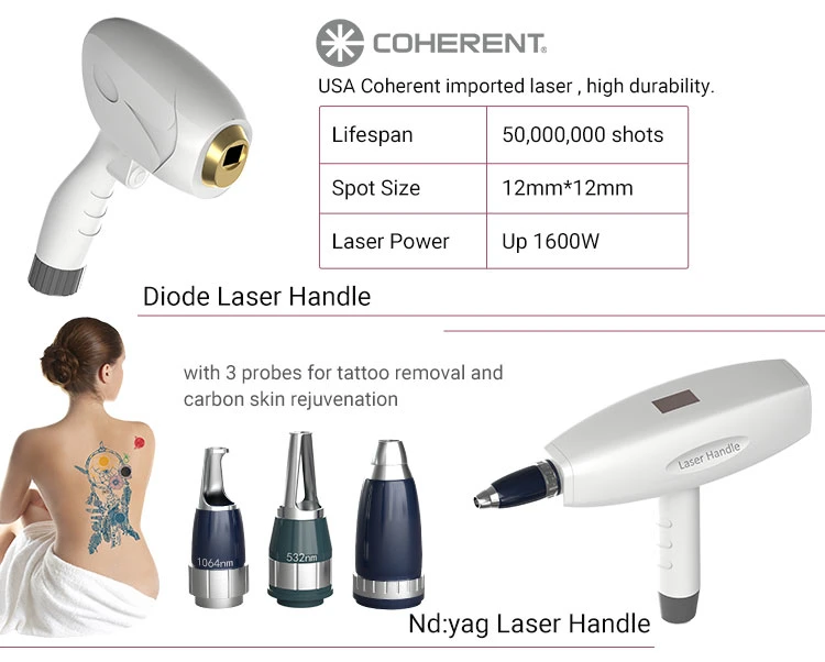 Multifunction 5 In1 IPL+ND: YAG Laser+ Diode Laser+ RF IPL Hair Removal Skin Rejuvenation Acne Pigmentation Treatment Machine Opt IPL Laser