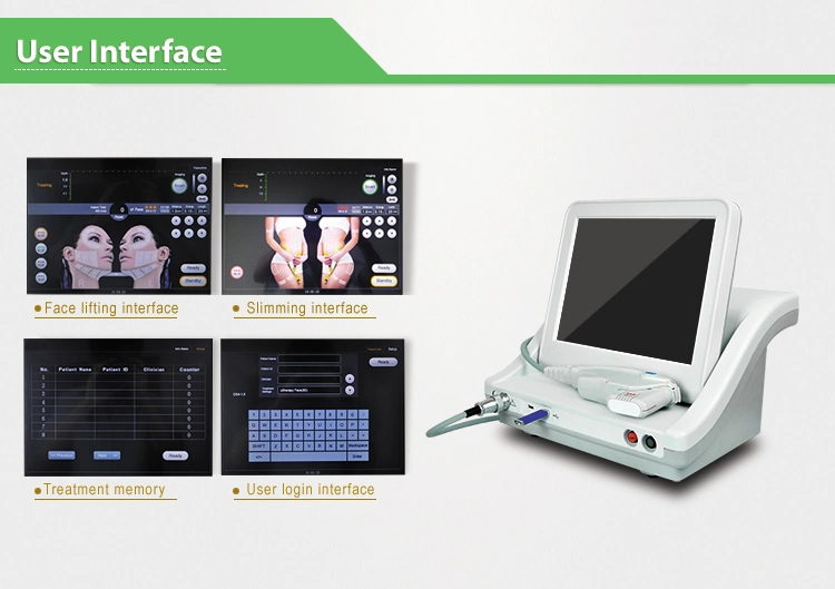 Portable Hifu Focused Ultrasound Machine for Face Lift/Body Slimming with 5 Cartridges
