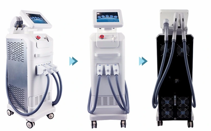 Multifunction Beauty 3 in 1 Elight IPL Opt RF ND YAG Carbon Peeling and Tattoo Removal Machine