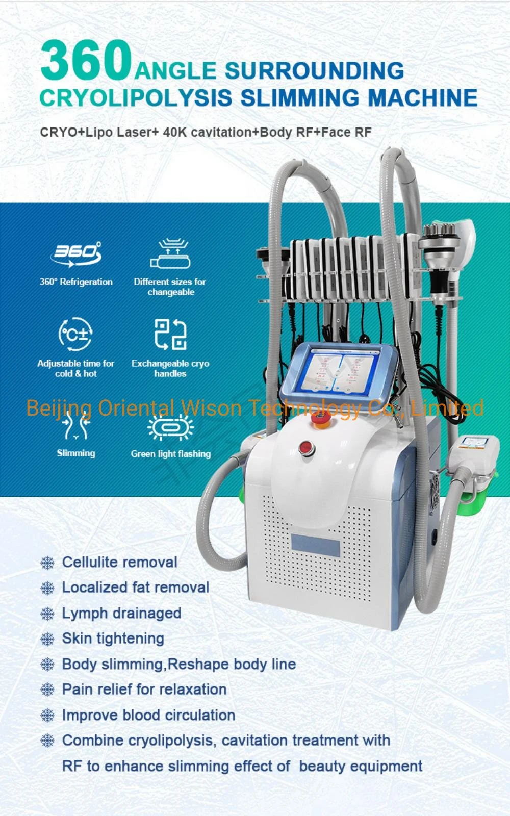Hot Sale 3 Cryolipolysis 360 Cups Double Chin Multifunction Beauty Portable Slimming Equipment 5 in 1 Cavitation