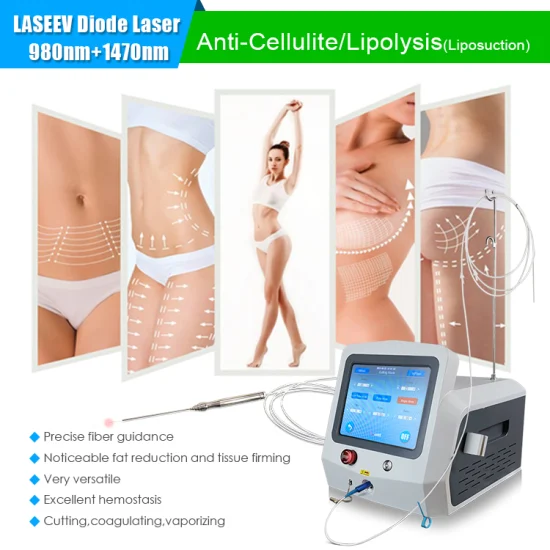 Hot Sale Diode Laser 980nm 1470nm Liposuction Fat Burning Cellulite Reducing Lipolaser for Body Cheek Fat Double Chins