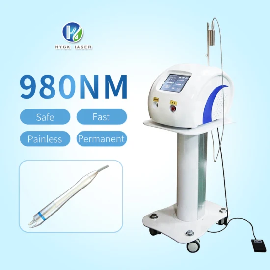 Laser Spider Veins Vascular Removal Laser Facial Telangiectasis Removal 2 in 1 980nm Diode Laser Beauty Machine + Skin Cooling