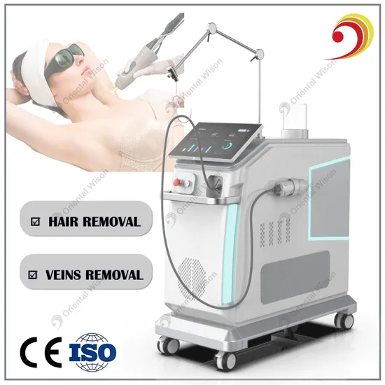 Ow-G4 Alex Laser 755nm Alexandrite 1064nm ND YAG with Nitrogen Cooling Fiber Conducted Laser for Salon Use Permanent Hair Removal Laser Machine